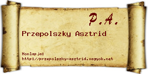 Przepolszky Asztrid névjegykártya